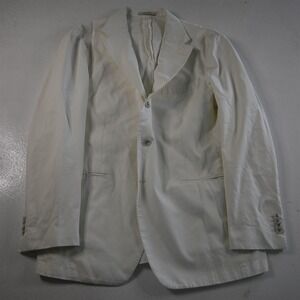 Suitsupply 46R White Ethomas Cotton Surgeon Cuff Mens Blazer Jacket Sport Coat